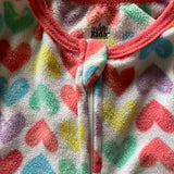 Fleece Hearts Zip Up Pajama | 9-12 mo | Kids HQ