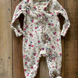 Floral Zip Up Pajama | 0-3 mo | Gap
