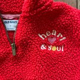 Heart & Soul Red Sherpa Quarter Zip | Old Navy