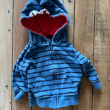 Sharky Striped Hoodie | 0-3 mo | Carter's