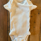 White Ribbed Onesie | preemie | Carter's
