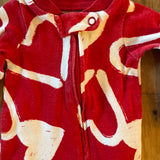Red Hearts Zip Up Pajama | preemie | Carter's