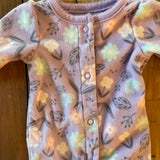 Fleece Floral Snap Up Pajama | preemie | Carter's