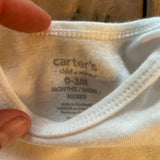 White Onesie | 0-3 mo | Carter's