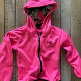 Pink Under Armor Zip Up Hoodie