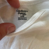 Organic White Onesie | 6-9 mo | Gerber