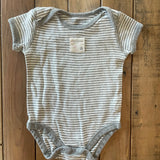 Grey Striped Onesie | 6-9 mo | Burt's Bees
