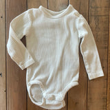 White Ribbed Onesie | 6-9 mo | H&M
