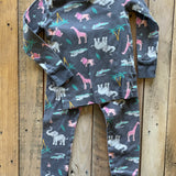Safari Animals Two Piece Pajama Set | Old Navy
