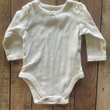 White Pointelle Onesie | 0-3 mo | Garanimals