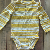 Yellow Striped Onesie | 3-6 mo | Carter's