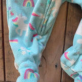 Unicorns & Rainbows Fleece Zip Up Pajama | Kids Headquarters