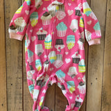 Sweet Cupcakes Fleece Zip Up Pajama | Kids Headquarters