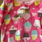 Sweet Cupcakes Fleece Zip Up Pajama | Kids Headquarters