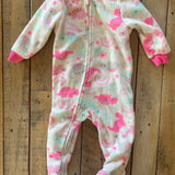 Rainbows & Dinos Fleece Zip Up Pajama | Kids Headquarters
