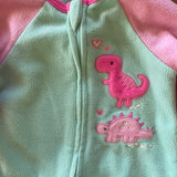 Fleece Dinosaur Zip Up Pajama | Kids Headquarters