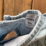 Denim Heart Romper | 0-3 mo | Carter's