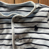 Blue Striped Snap Up Romper | 3-6 mo | Ralph Lauren