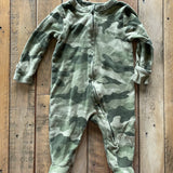 Camo Zip Up Pajama | 3-6 mo | Old Navy