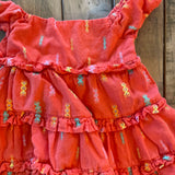 Orange Tiered Ruffle Dress | 3-6 mo | Cynthia Rowley
