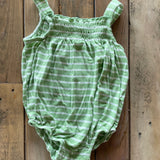 Green Striped Romper | 3-6 mo | Little Me