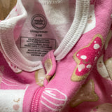 Milk & Cookies Zip Up Pajama | 3-6 mo | Wonder Nation