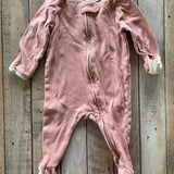 Salmon Zip Up Pajama | 3-6 mo | Cloud Island