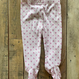 Pink Hearts Ribbed Pants | 3-6 mo