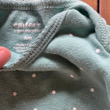 Teal Polka Dot Long Sleeve Onesie | 3-6 mo | Carter's