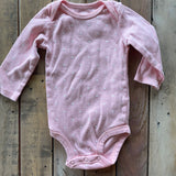 Pink Polka Dot Long Sleeve Onesie | 3-6 mo | Carter's