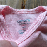 Pink Polka Dot Long Sleeve Onesie | 3-6 mo | Carter's