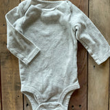 Plain Grey Long Sleeve Onesie | 3-6 mo | Carter's