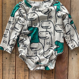 Bold Dinos Long Sleeve Onesie | Unbranded