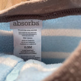 Blue Striped Zip Up Fleece Pajama
