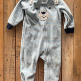 Striped Bear Fleece Zip Up Pajama | Carter's