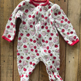 Little Cherries Zip Up Pajama | Wonder Nation