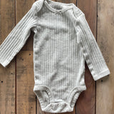 Light Grey Ribbed Long Sleeve Onesie | Carter's