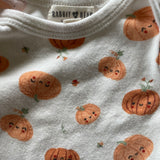 Organic Little Pumpkin Onesie | 3-6 mo | Rabbit + Bear