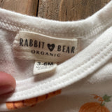 Organic Little Pumpkin Onesie | 3-6 mo | Rabbit + Bear