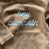 Organic Pumpkin Onesie | 3-6 mo | Rabbit + Bear
