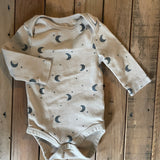 Crescent Moon Long Sleeve Onesie | Cloud Island