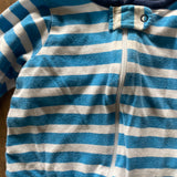 Blue Striped Zip Up Pajama | 3-6 mo | Onesies