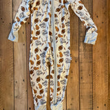 Football Zip Up Pajama | 18-24 mo | Dreamy Zzz