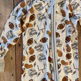 Football Zip Up Pajama | 18-24 mo | Dreamy Zzz