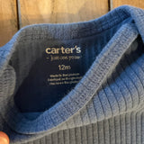 Blue Ribbed Onesie | 9-12 mo | Carter's