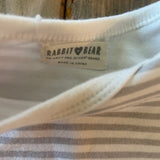 Striped Onesie | 6-9 mo | Rabbit + Bear