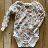 Retro Flowers Long Sleeve Onesie | Mini Threads