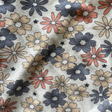 Retro Flowers Long Sleeve Onesie | Mini Threads