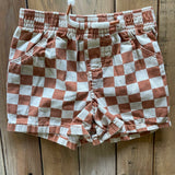 Brown Checkered Shorts | Garanimals