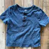 Blue Short Sleeve Henley Tee | Old Navy